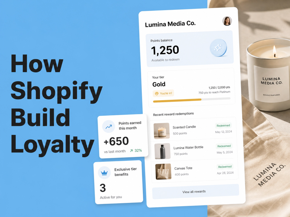 Cinematic minimalist landscape with article title "How Shopify Book and Media Brands Build Loyalty in a Subscription World" d