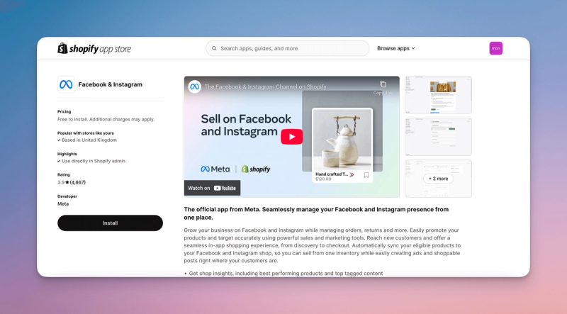 Shopify Meta App 