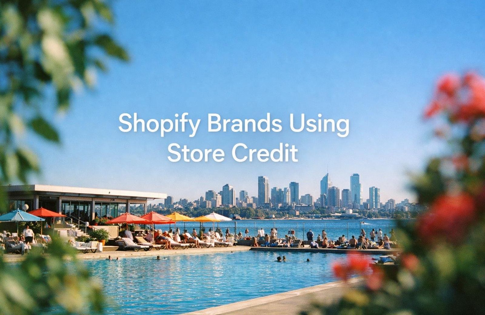 White text reading “Shopify Brands Using Store Credit” over a soft gradient background.