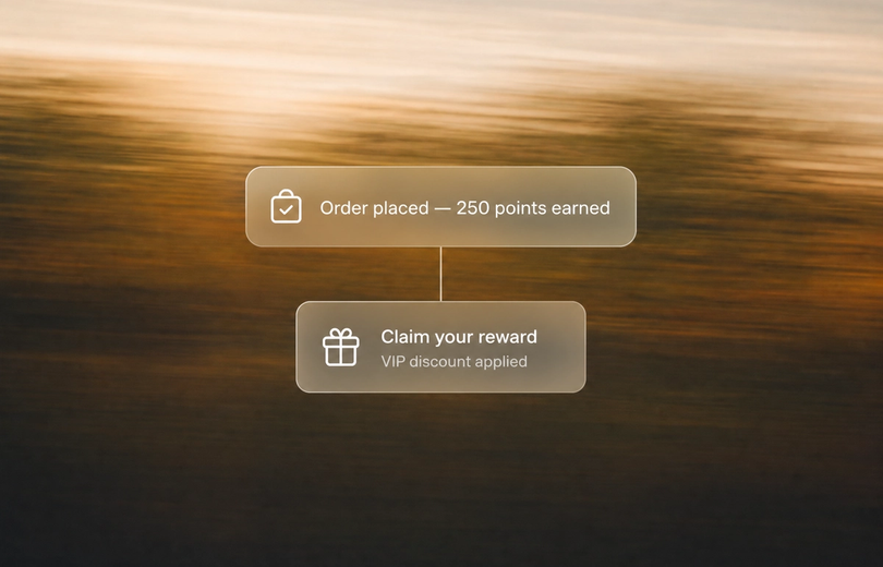 Minimalist landscape with "Best Shopify Loyalty Apps for Fitness and Activewear Brands in 2026" text displayed in the sky, il