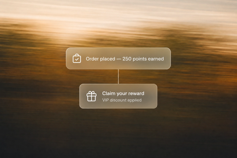 Minimalist landscape with "Best Shopify Loyalty Apps for Fitness and Activewear Brands in 2026" text displayed in the sky, il