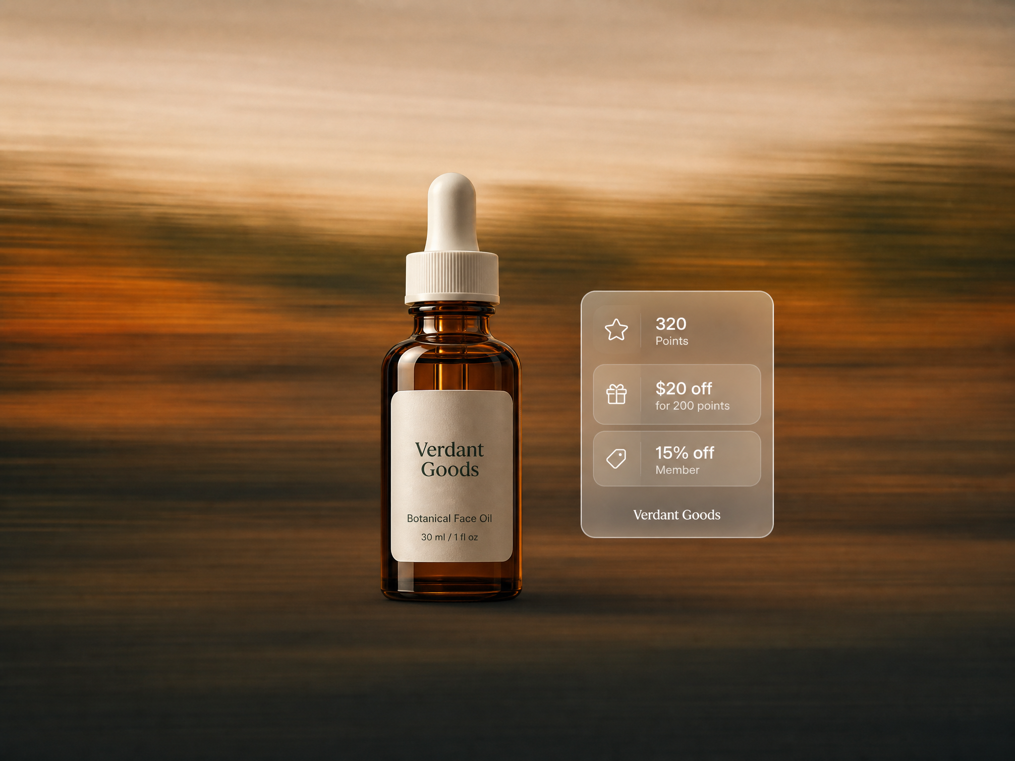 Minimalist landscape with "Best Shopify Loyalty Apps for Coffee Brands and Roasters" text displayed in the sky, for a roundup