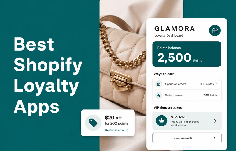 Minimalist landscape with "Best Shopify Loyalty Apps for Shopify Plus Stores" text overlaid in sky, illustrating article topi