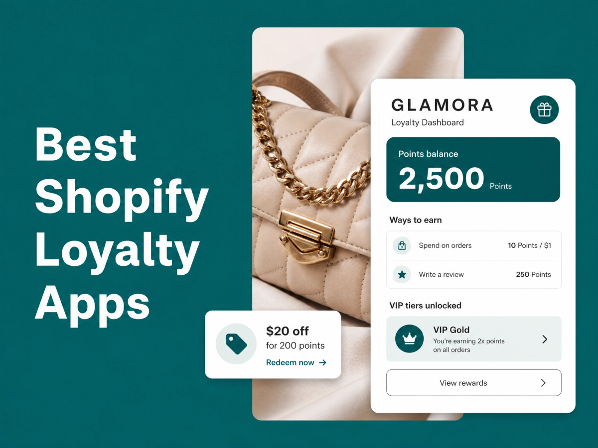 Minimalist landscape with "Best Shopify Loyalty Apps for Shopify Plus Stores" text overlaid in sky, illustrating article topi