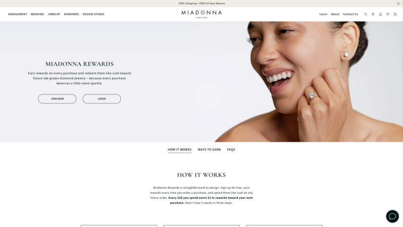 Miadonna Rewards Page