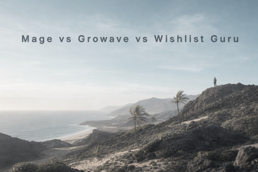 Mage vs Growave vs Wishlist Guru: 2026 Comparison