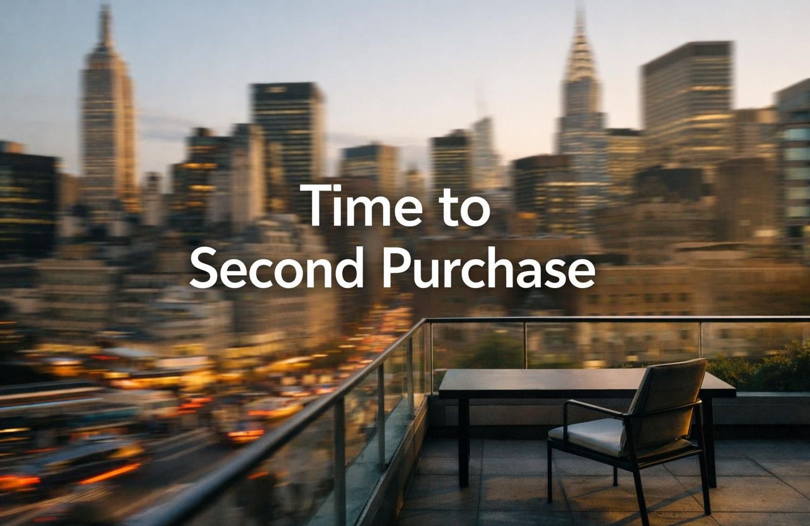 Time to second purchase: a stopwatch between a first and second Shopify order