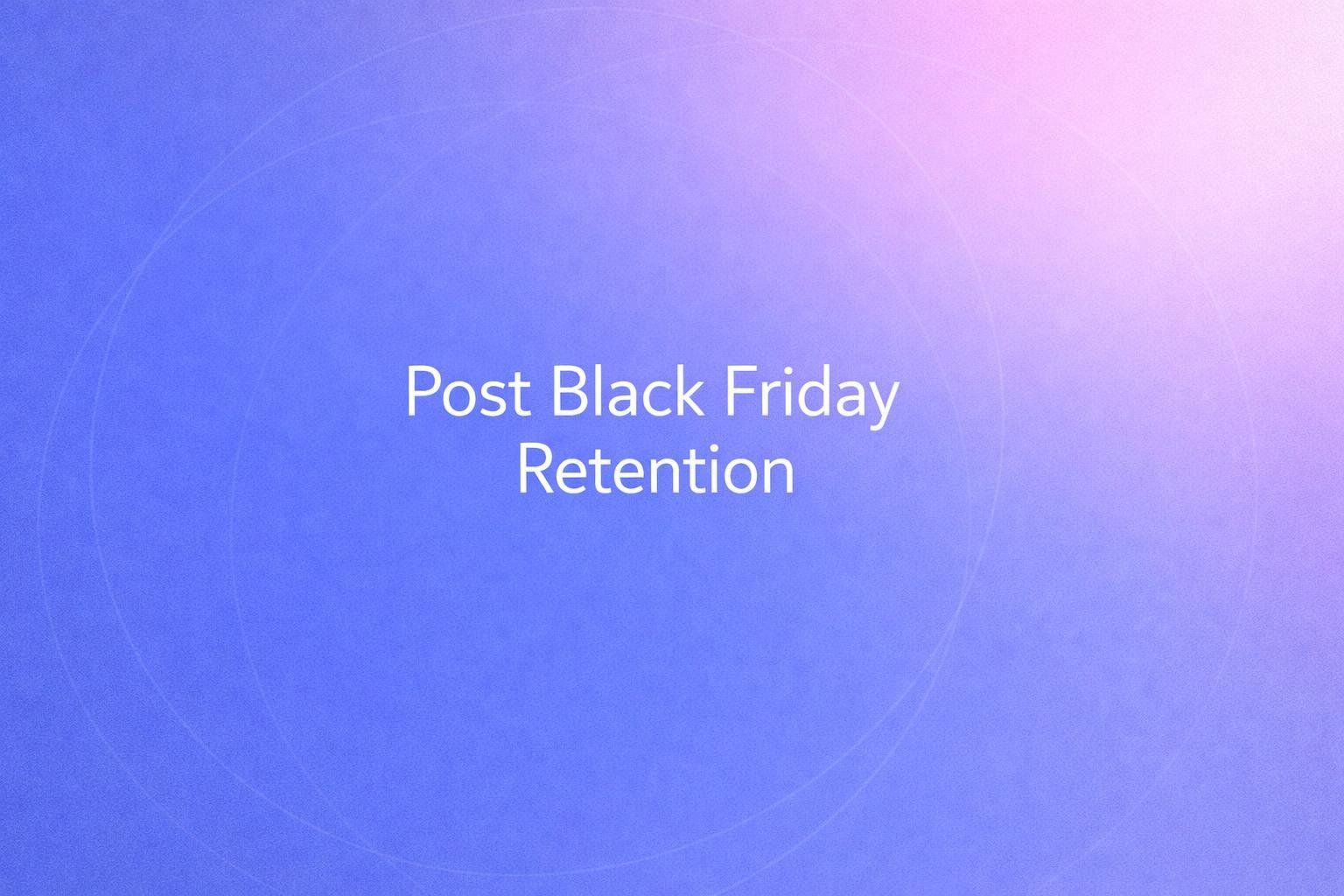 What to Do With Your Black Friday Customers in January
