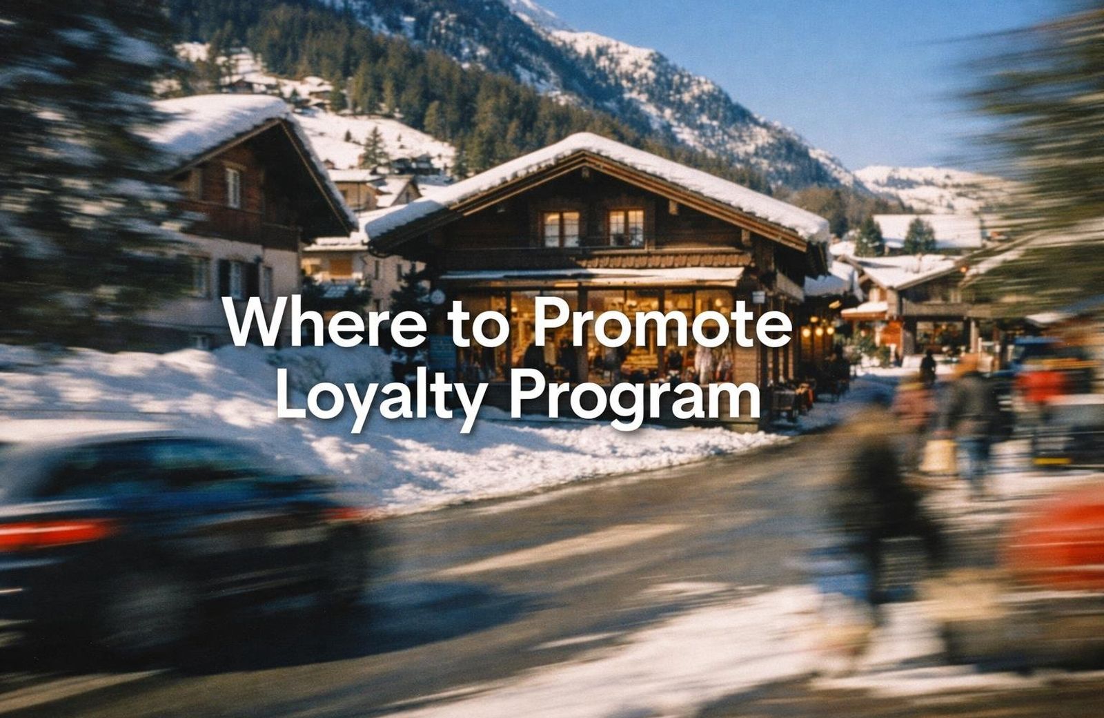 White text reading “Where to Promote Loyalty Program” over a soft gradient background.