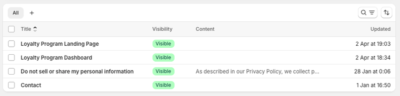 How to Add Pages to Your Shopify Store & Navigation Menu - Edit Contact