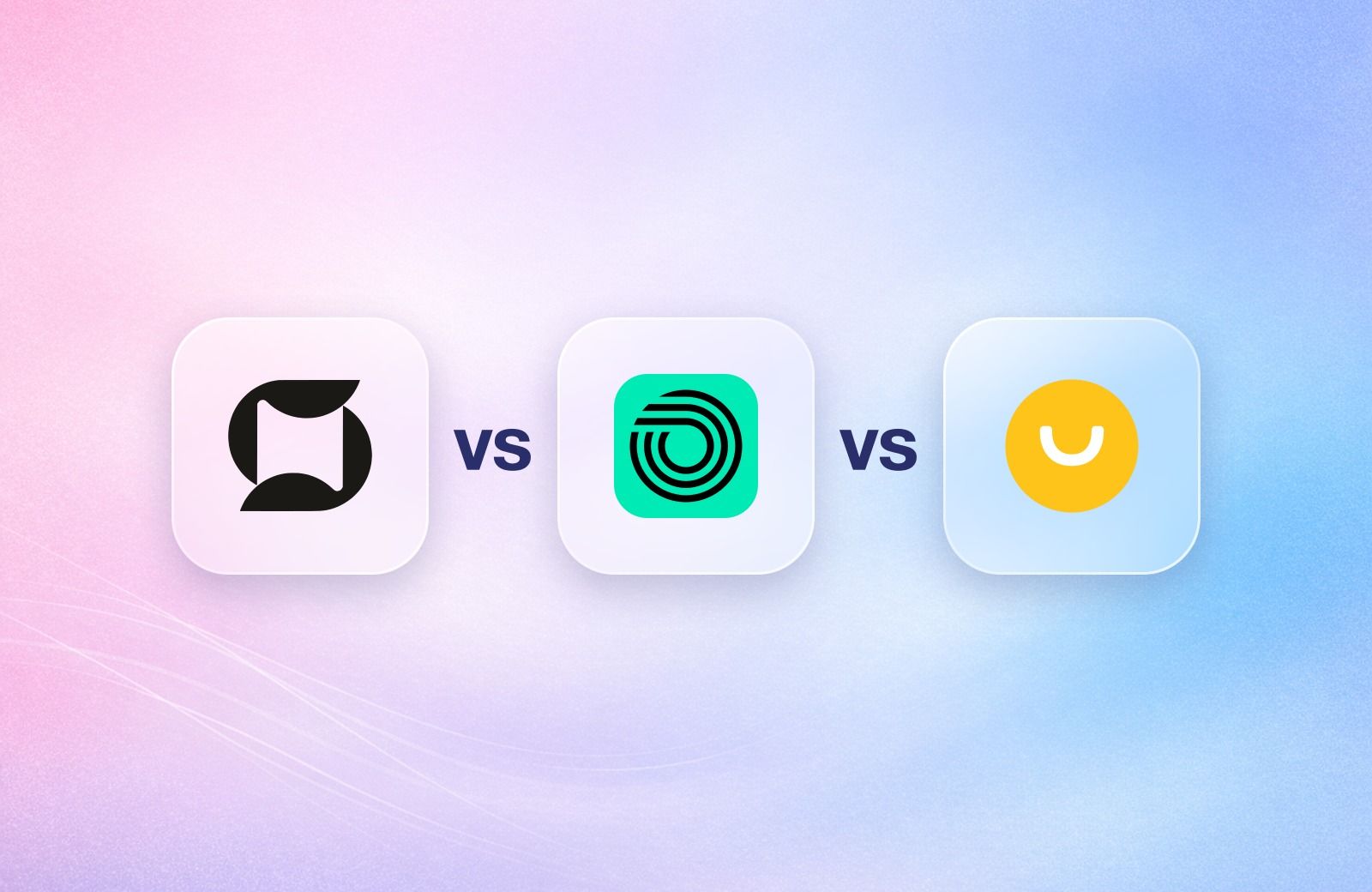 Mage, Okendo and Smile.io logos on frosted glass tiles comparing the Shopify loyalty apps