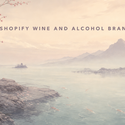 Minimalist landscape with text "Average CLV: Shopify Wine and Alcohol Brands" displayed in the sky, representing a benchmark