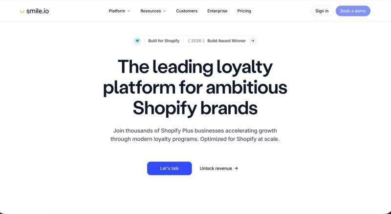 Smile.io homepage