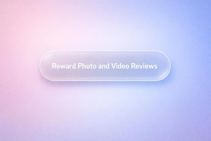 White text reading “Reward Photo and Video Reviews” over a soft gradient background.