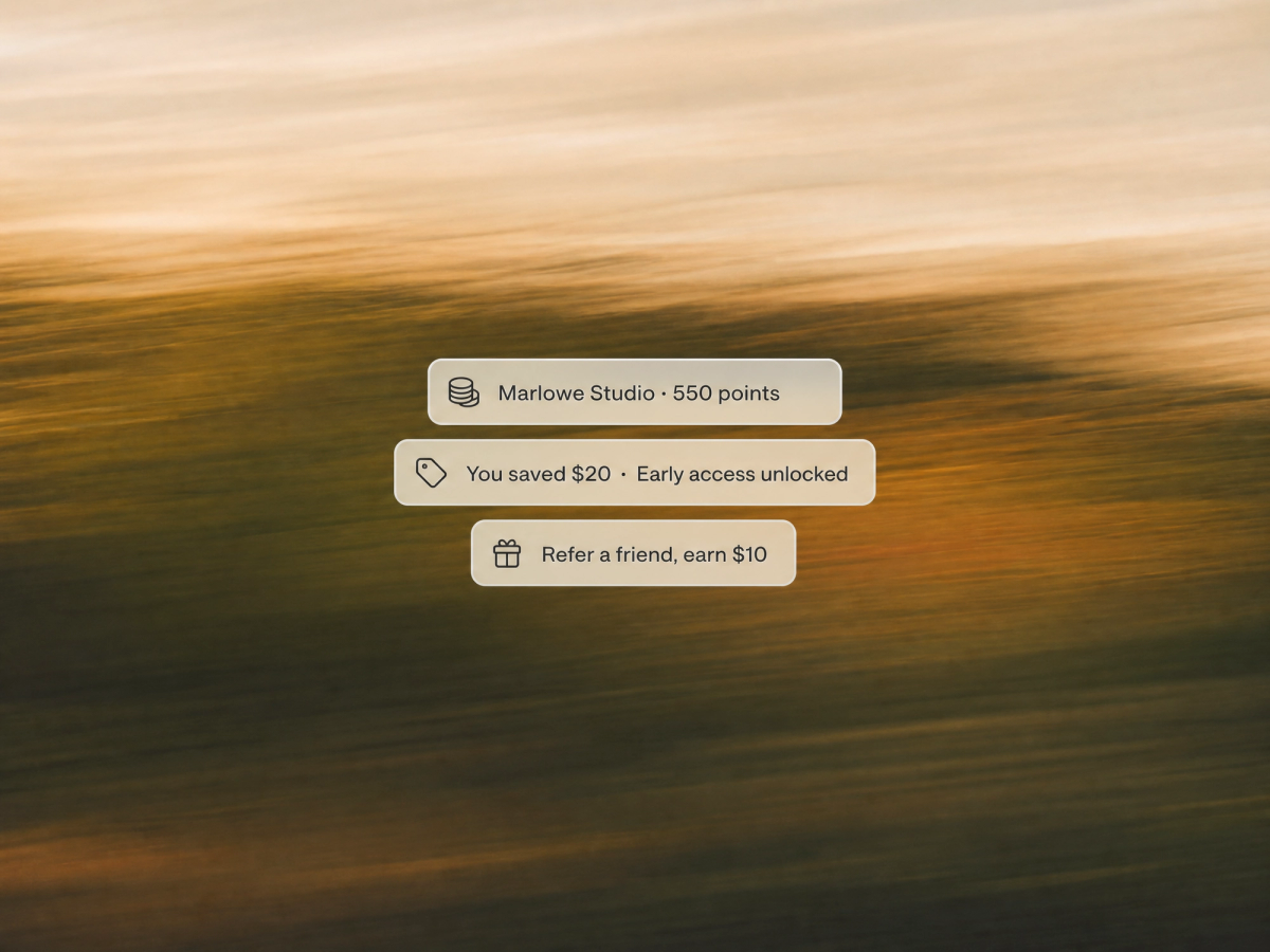 Minimalist landscape at sunset with article title displayed as text in the sky, illustrating a guide on maximizing loyalty pr