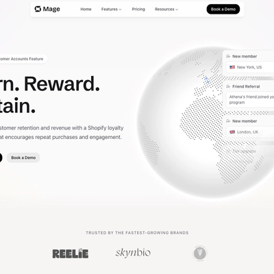 Mage Loyalty New Website Homepage