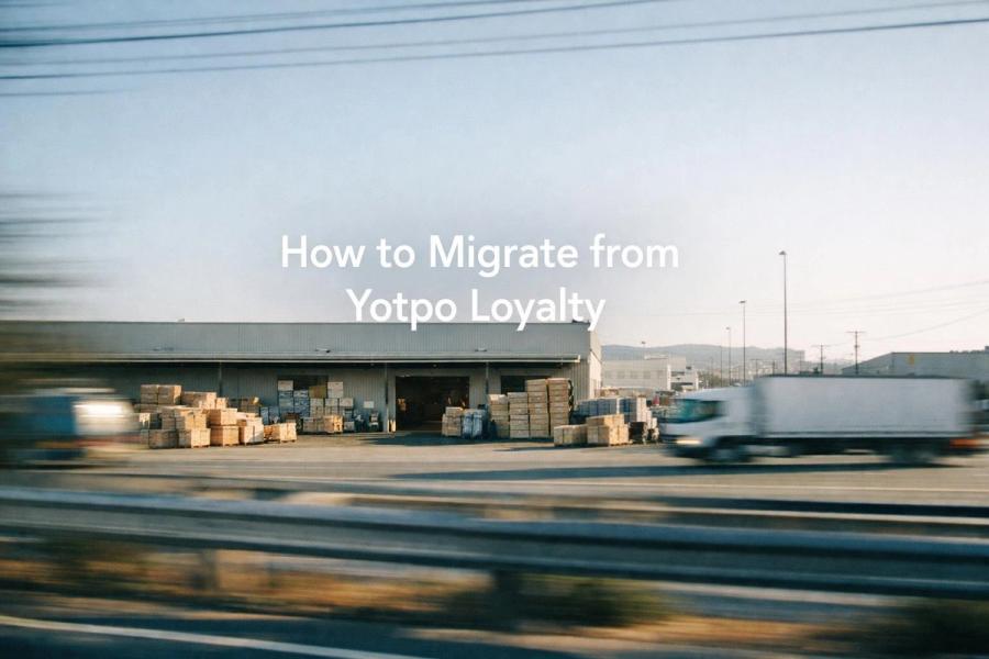 White text reading “How to Migrate from Yotpo Loyalty” over a soft gradient background