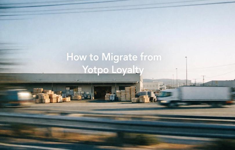 White text reading “How to Migrate from Yotpo Loyalty” over a soft gradient background