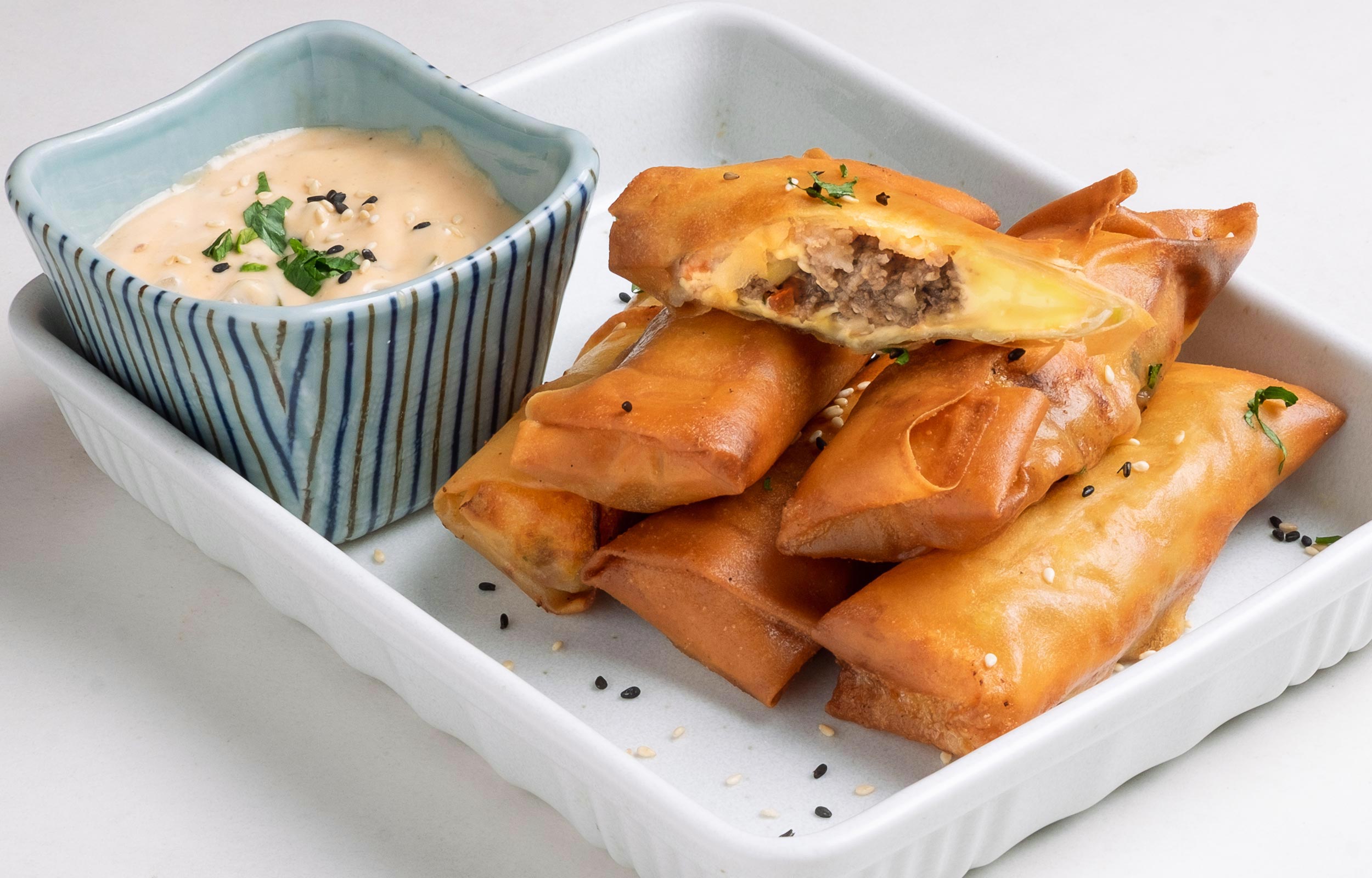 Cheeseburger Lumpia with Burger Sauce Recipe Pepper.ph