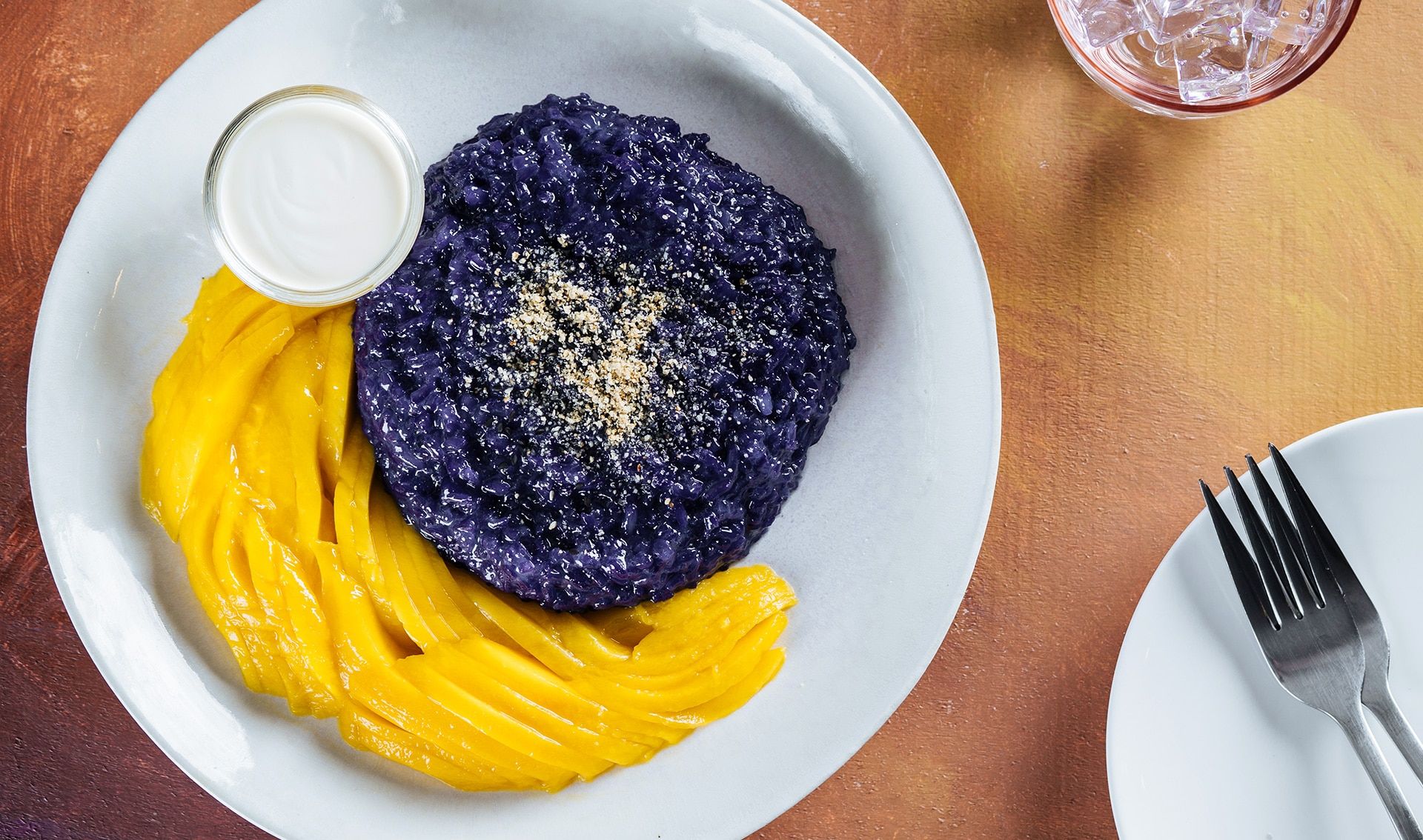 Ube Sticky Rice with Mangoes Recipe Pepper.ph