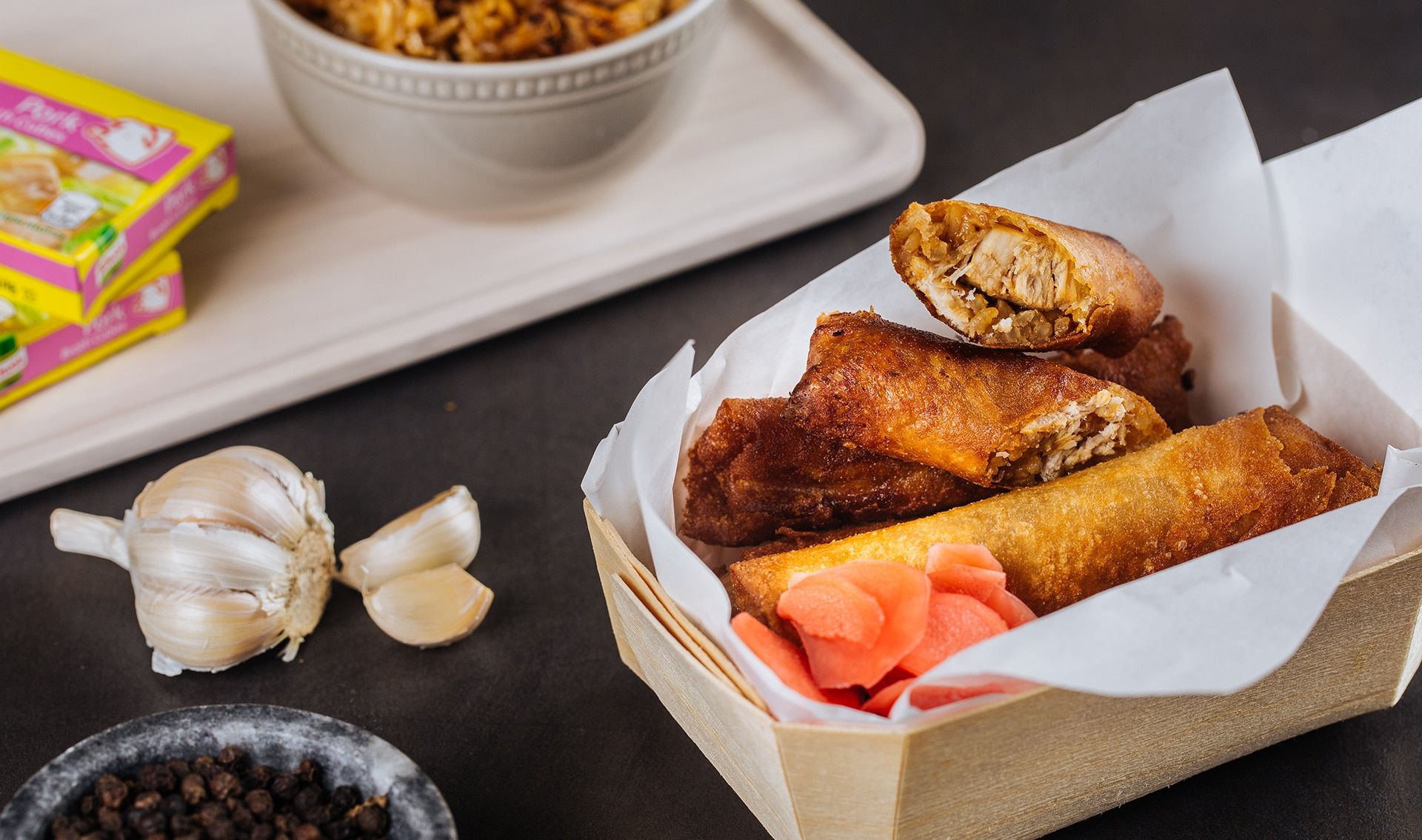 Adobo Rice Lumpia Recipe | Pepper.ph