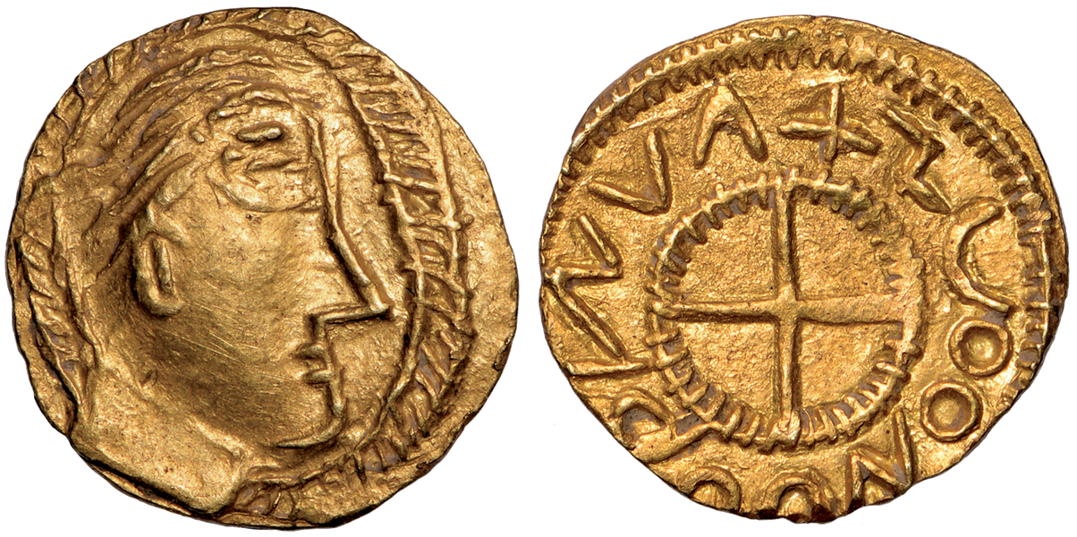 Extremely rare Anglo Saxon thrymsa, sold for £25,200 (inc. premium)