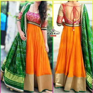 ORANGE BLOSSOM GOWN WITH DUPATTA