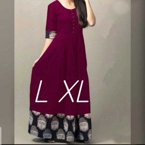 KALAMKARI BORDER RAYON FABRIC KURTI