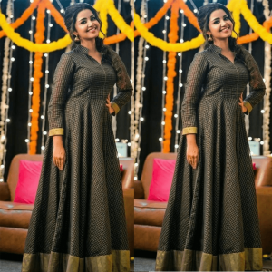 CHECKERS BLACK LONG GOWN