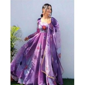 GORGEOUS ORGANZA FABRIC ANARKALI GOWN