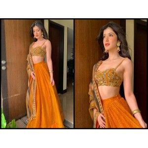 GORGEOUS ORANGE COLOR SILK LEHENGA CHOLI