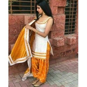 HALDI SPECIAL SILK FABRIC PUNJABI PATIALA SUIT