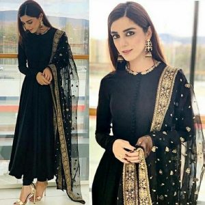 BLACK GEORGETTE DESIGNER SALWAR SUIT