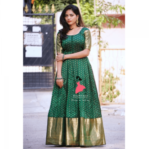 BUTTI GREEN AND GOLDEN WEDDING GOWN