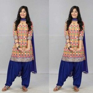 GORGEOUS FULL STITCHED PUNJABI PATIALA SUIT WITH VIBRANT COLOR WORK