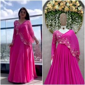 PINKISH BEAUTIFUL PARTY WEAR GOWN