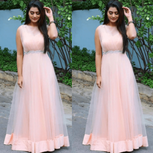 PEACH SPRING STITCHED AUSUM GOWN