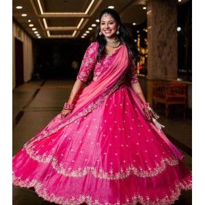 GORGEOUS PINKISH COLOR DESIGNER LEHENGA CHOLI