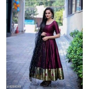 MAGENTA COLOR FULL STITCHED SOUTH INDIAN ANARKALI STYLE GOWN