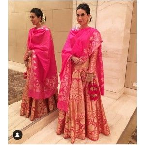 KARISHMA KAPOOR BANARASI SILK RED WEDDING GOWN