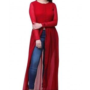 MIDDLE SLIT GEORGETTE FABRIC KURTI