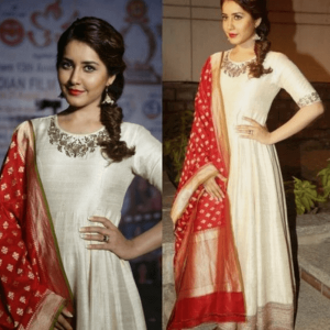 WHITE COLOR WEDDING GOWN WITH HEAVY BANARASI DUPATTA