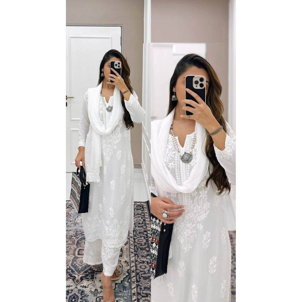 AUSPICIOUS WHITE PALAZZO SUIT