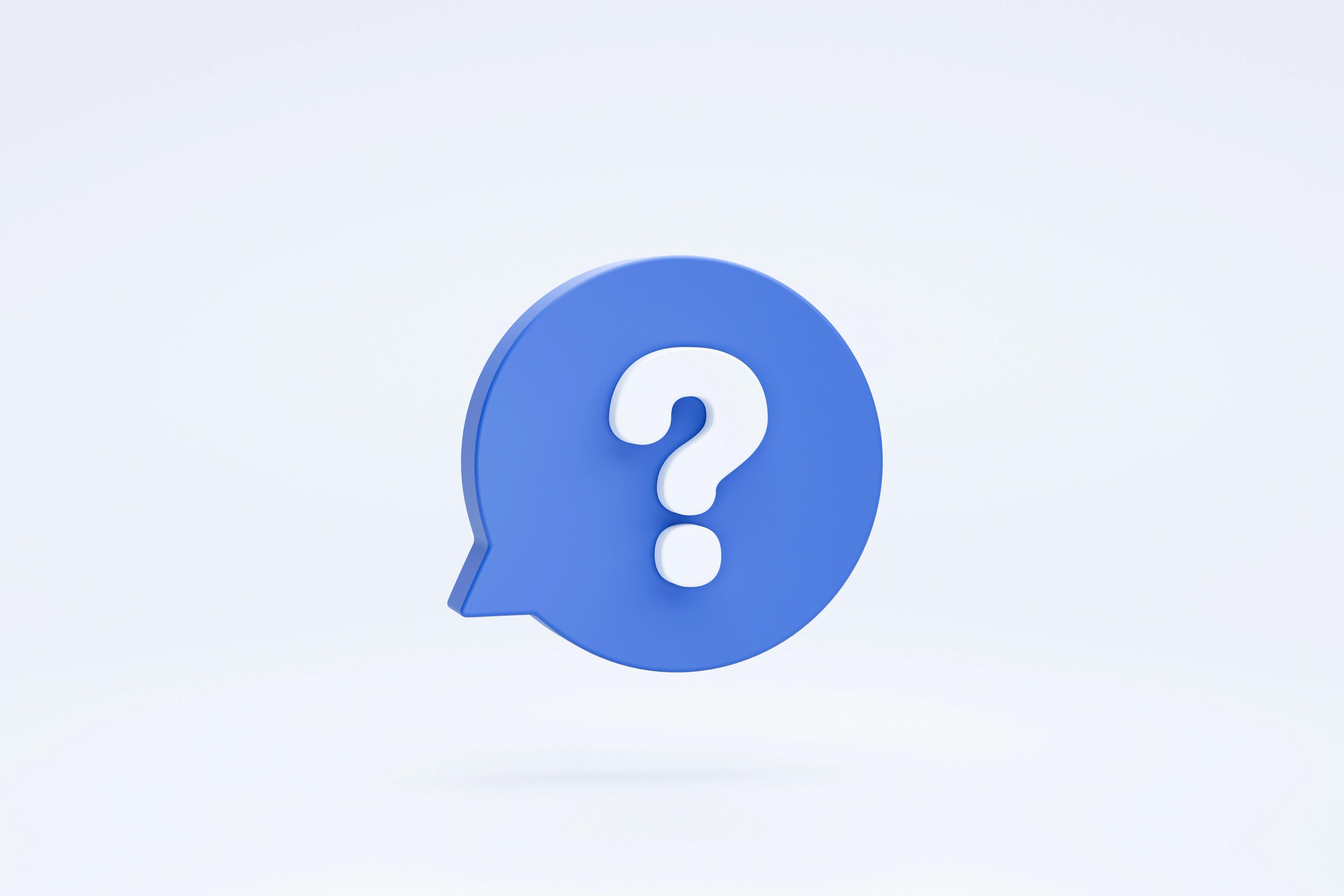 Phylactère avec un point d'interrogation