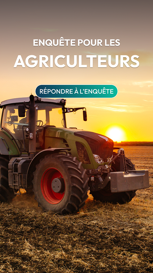Publicité sponsorisée pour enquête consommateur auprès des agriculteurs