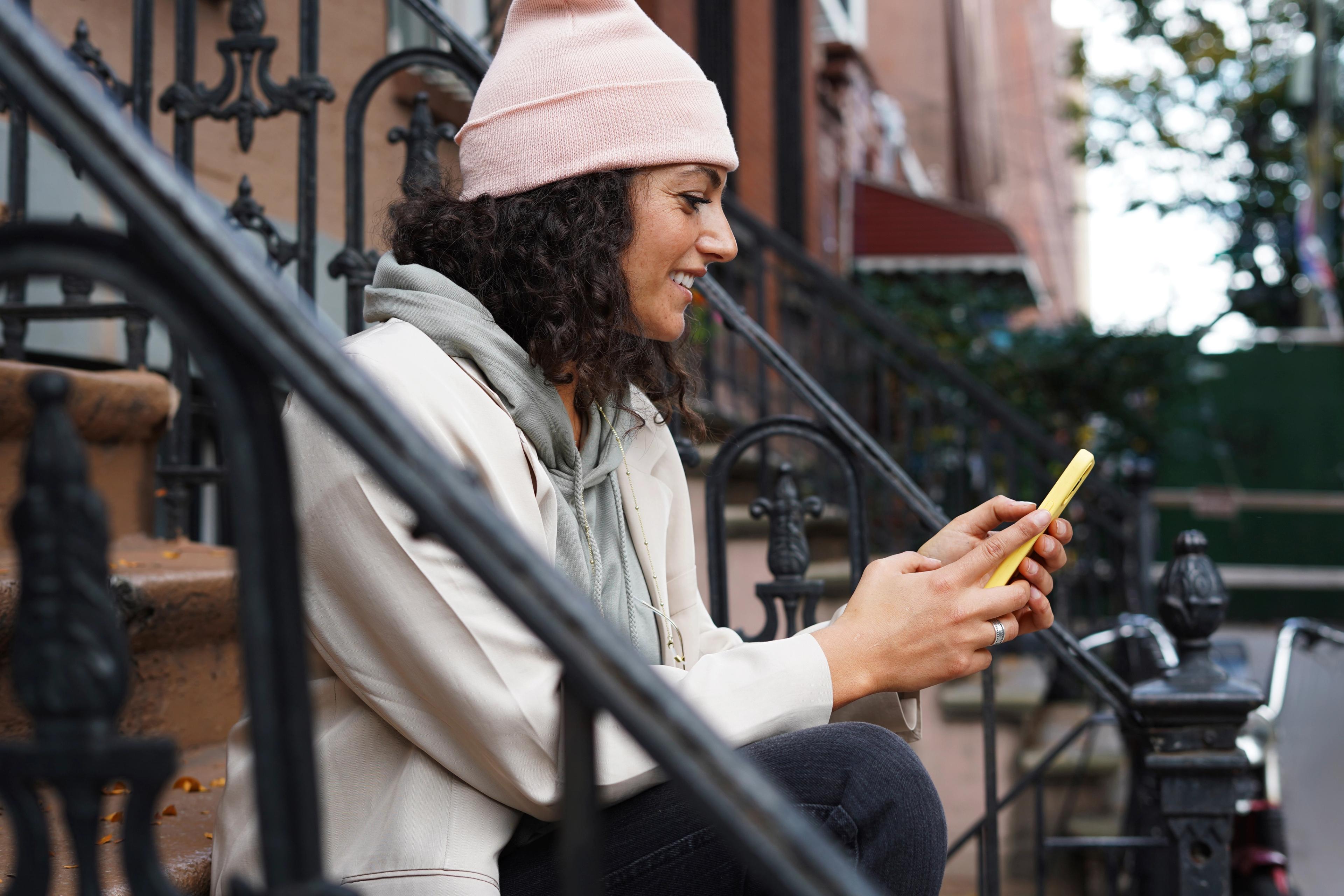 people on social media on smartphone