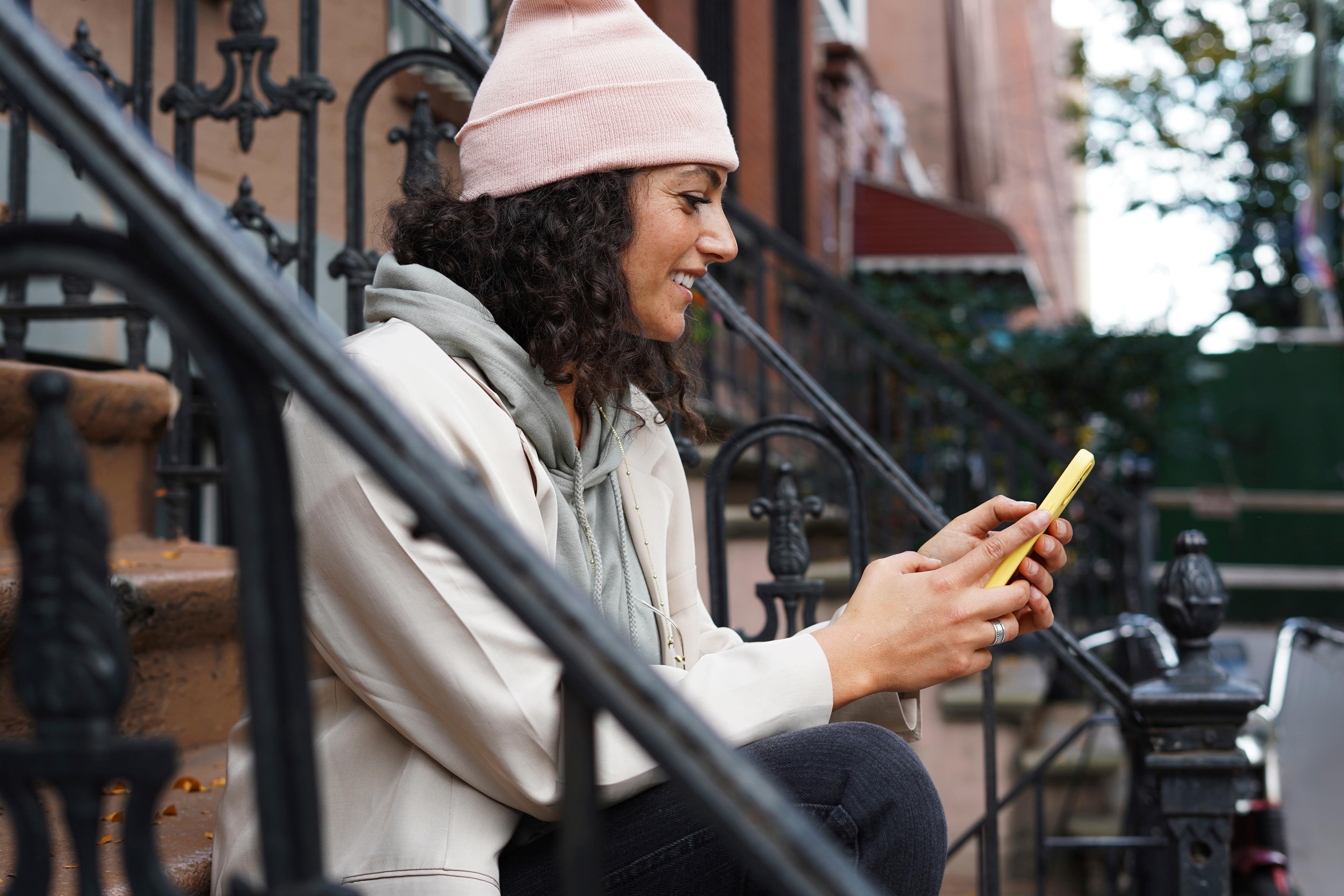 people on social media on smartphone