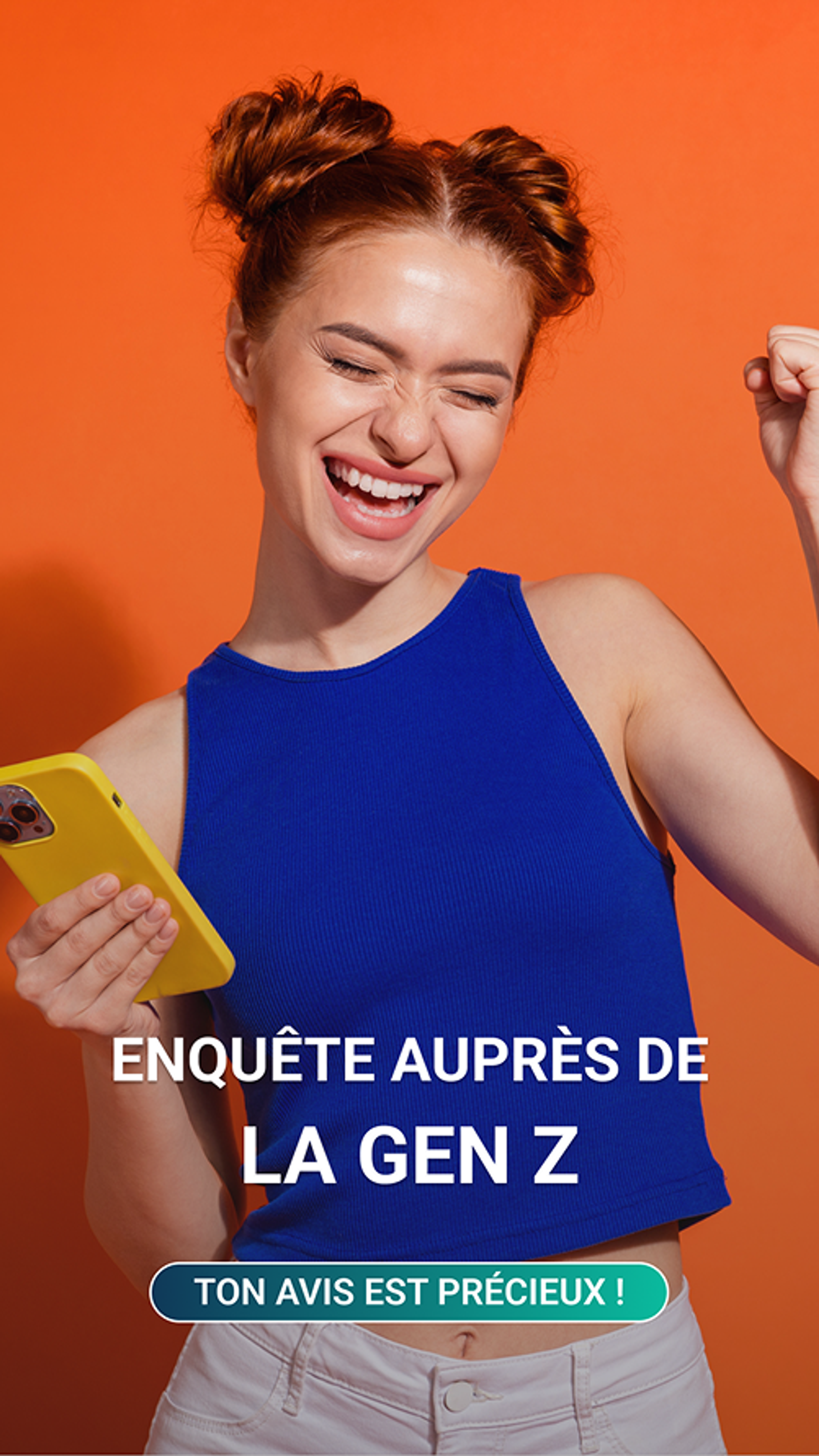 Publicité sponsorisée pour enquête consommateur auprès de la Gen Z