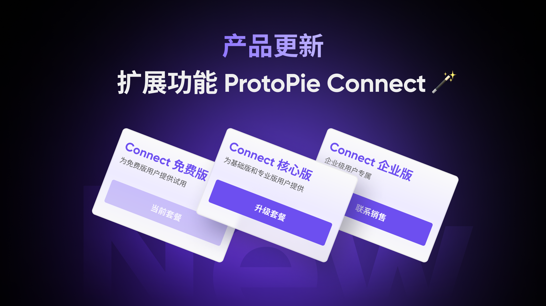 产品更新：ProtoPie Connect企业版、核心版和免费版对比 - 增强原型制作能力