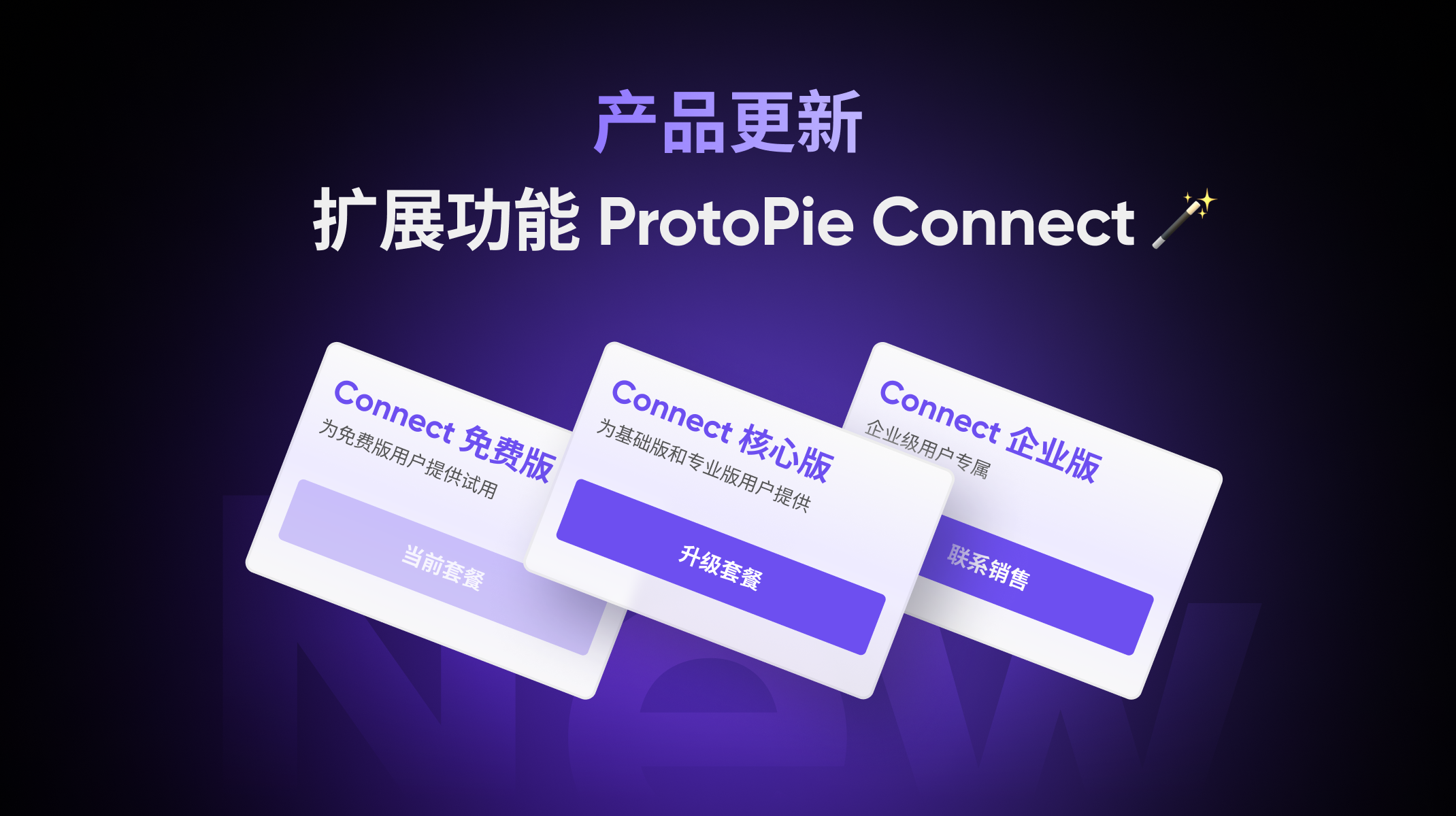 产品更新:ProtoPie Connect企业版、核心版和免费版对比 - 增强原型制作能力
